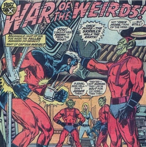 pat1dee: “War Of The Weirds” Kree-Skrull War Avengers #93 November 1971 Words by Roy Thomas,art by