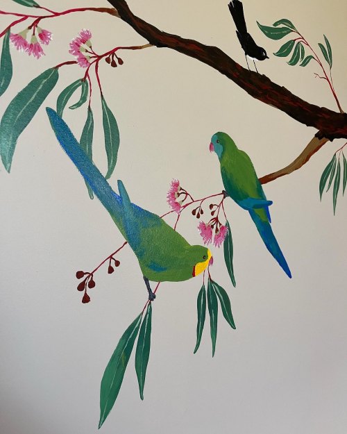  Birds I painted in my parents’ kitchen 