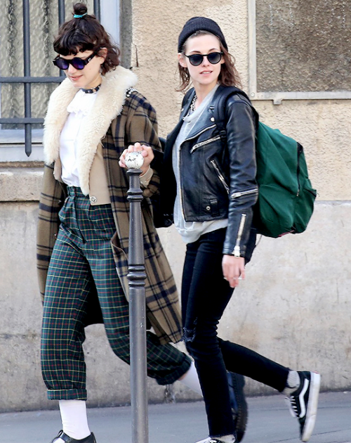 kristensource:  March 14 | Kristen Stewart & Soko Out In Paris ♥   So loving this!  So fucking cute together!But jesus, tabloids, can you just knock it off with the “Kstew dating Soko to get back at Robert” BS?  That shit is OVER already!