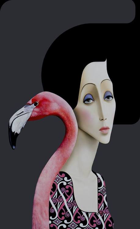 art-and-fury: Flamingo - Slava Fokk
