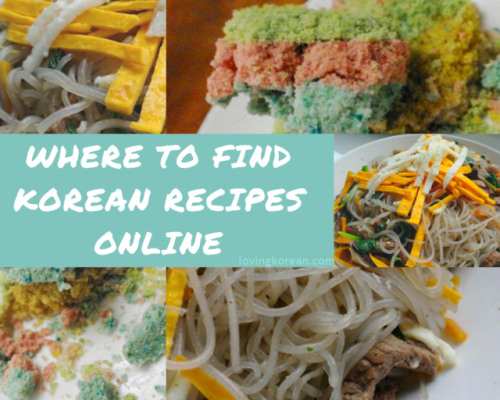 Where to find Korean recipes online (scroll down to second part)