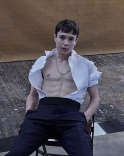 words-of-holly:chuutoro:the euphoria of elliot page (esquire)What a fucking KING