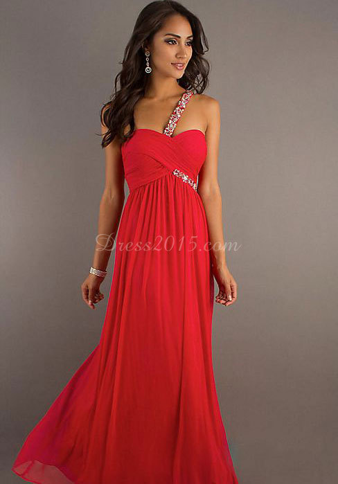 One shoulder formal dress