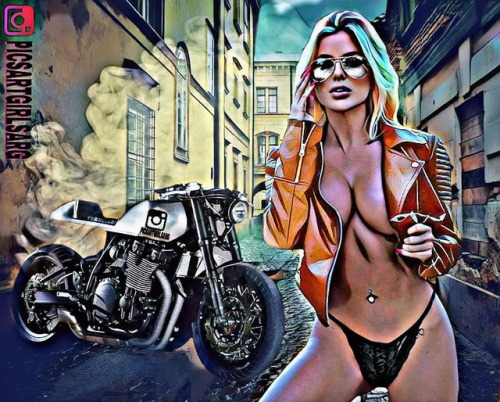 @jessicakes33 #jessicacakes #jessicaweaver #motorcicles #motorbike #moto #picsart #girls #caferacer 