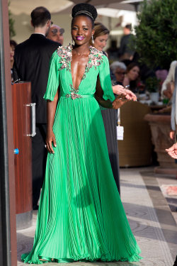 soph-okonedo:  Lupita Nyong’o arrives to Hotel Martinez in Cannes, France on May 13, 2015 
