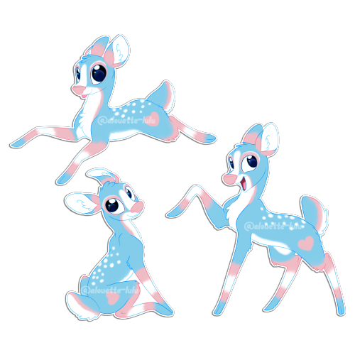 alouette-lulu: LGBT Deer stickers available in my shop !