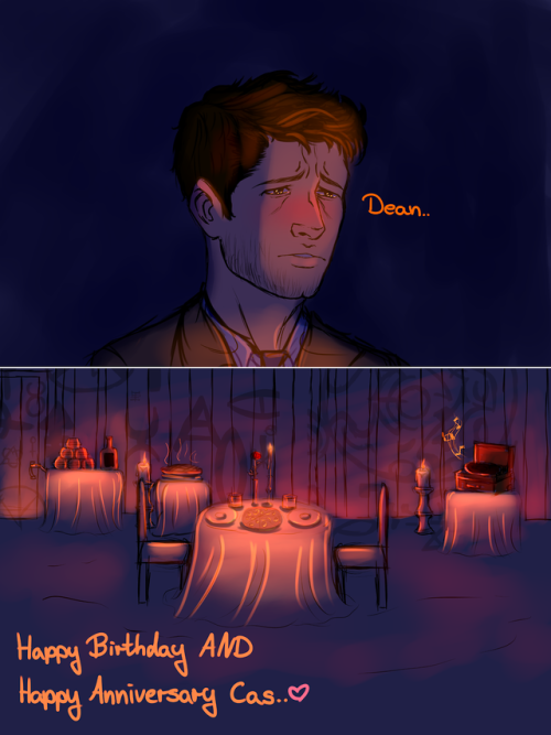 caswatchesoveryou-artblog: Happy Birthday AND Happy Anniversary Cas..❤️ as promised i finished it a 