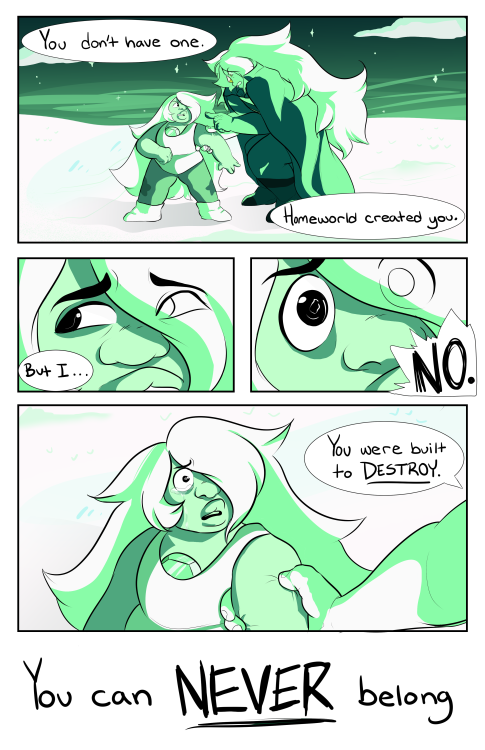 mickleback:  PLEASE DO NOT REPOST, REMOVE MY CAPTION, OR CLAIM AS YOUR OWN   So a while back I was watching Lilo and Stitch with some pals and this scene really seemed to have some parallels with Amethyst… obviously Ame does have a family, one that