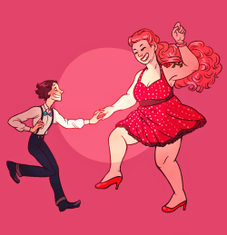 fairymascot:  pearlrose getting their groove on :“)  (it’s still pearlrosebomb in my heart, okay…) fullview: 1, 2 