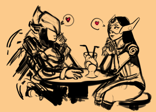 nastycryptid:my hc is that pharah wears her raptora suit at All times including on dates 