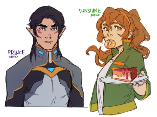iacediai: total role/body/soul/whatever swapor just AU Lance as Lone Wolf | Allura as Brains  Shiro 