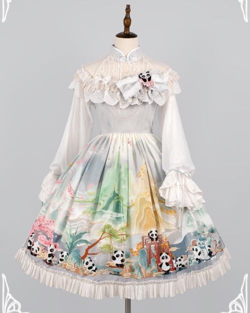 my-lolita-dress: The 5th version of pink up Panda theme #lolitadress. What do you think? Do you like