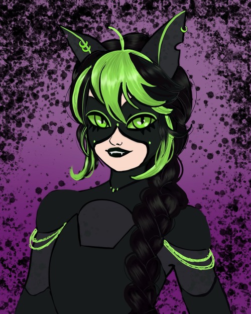 Call Her CATastrophe . Evil Lady Noire, Maybe Ill Do A Full Body Of Her Someday But Well See. Still Havent