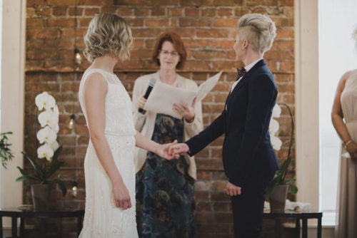 beautiful-brides-weddings:  She Met Her Bride at Pride Natasha was a single mom who “was slowly coming out to friends and family” when she attended Pride in her hometown three years ago. “I was out celebrating with my best friend, and she spotted