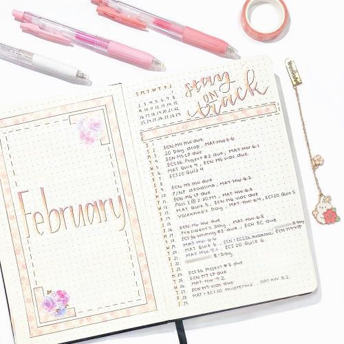 February | ASdfhjkal posted this way overdue February spread on the first day of March… cause