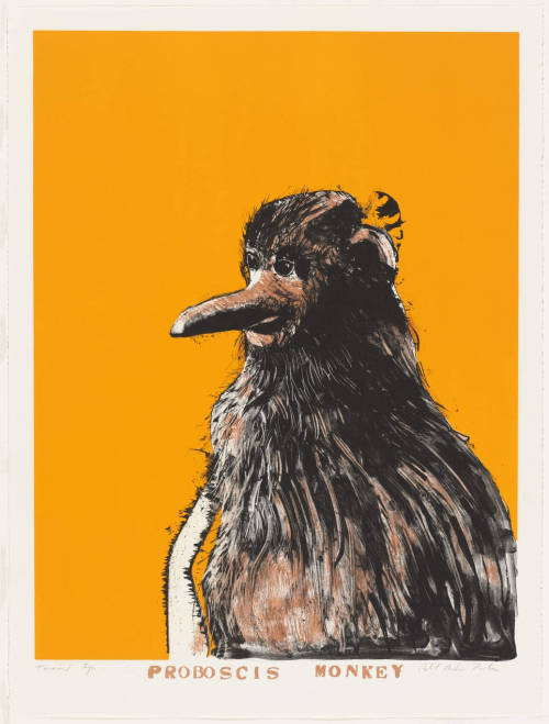 Robert Andrew Parker: Proboscis Monkey. 1967 Robert Andrew Parker Proboscis Monkey 1967, Litograph, 