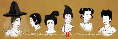 nannaia: Hairstyles of Tang Dynasty Women “In early Tang, hair ornaments were rather simple, 