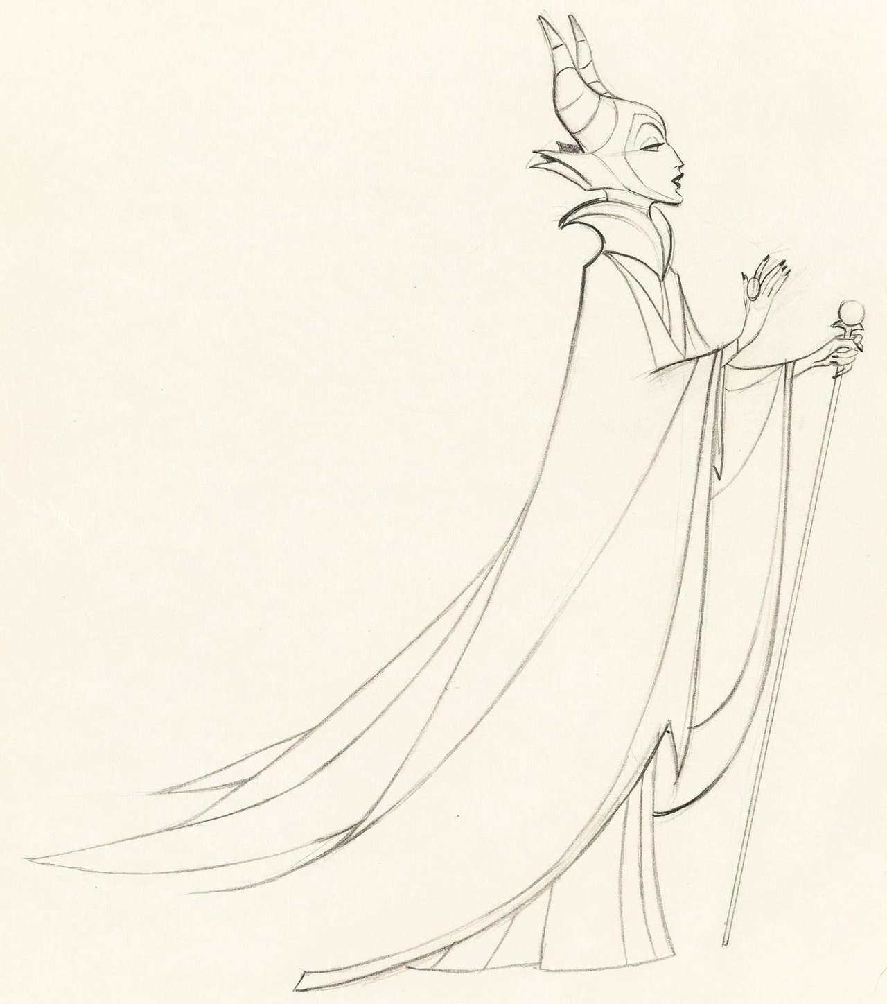 Buy Maleficent Pencil Portrait Drawing Print Online in India - Etsy