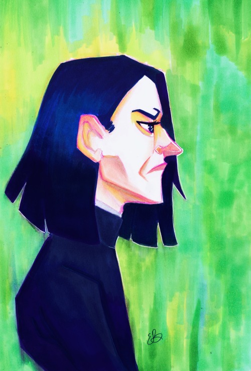 the-goat-bazaar-of-art: Severus Snape marker illustration. I think I’m going to make this into a pri