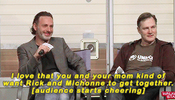 princessmichonne:  Andrew Lincoln on Rick and Michonne. [thanks to the wonderful