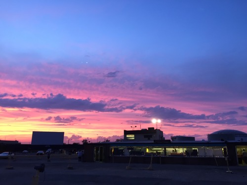 At Dearborn, Michigan’s Ford-Wyoming Drive-In, friendliest outdoor theatre I’ve ever been to. Tonight: A double feature of “Inside Out” & “Jurassic World.”