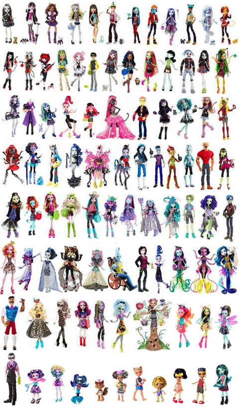 all monster high dolls