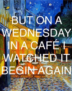 taylor-over-art:  {Begin Again, RED, Taylor Swift over Café Terrace at Night by Vincent Van Gogh} 