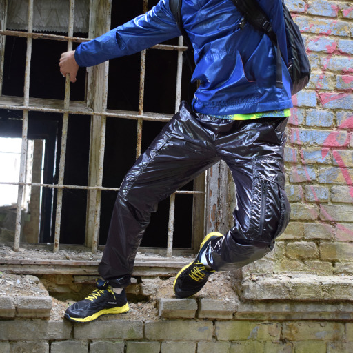 romanazimov:R@ZZ Pants: sensual (thin) wear, shiny nylon cargo pants by Roman Azimov