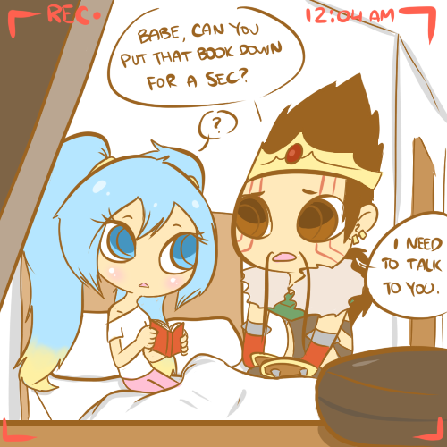 zulidoodles:  [[Based on: link WARNING: Prank pulled by professional douchebag Draven! Do not attempt on real significant other!]] 