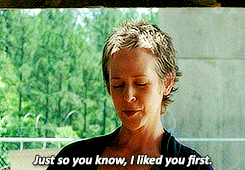 bykarenpage:  Carol flirting with Daryl in 30 Days Without an Accident