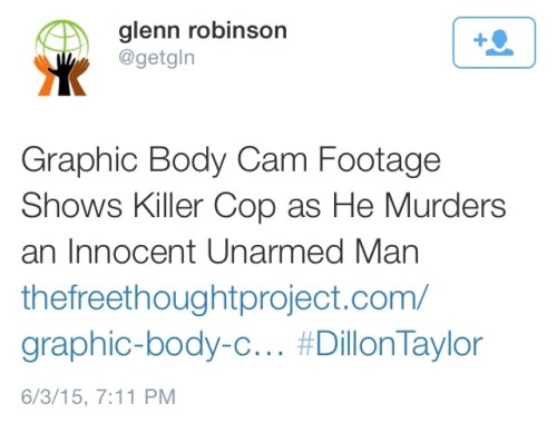 neon-taco:  krxs10:  NEW VIDEO RELEASED OF UNARMED MAN BEING SHOT BY POLICE SHOWS POLICE LIED. DA RULED MURDER AS BEING “JUSTIFIED”On August 11, 2014, Dillon Taylor walked out of a local Salt Lake City, Utah, convenience store minding his own business.