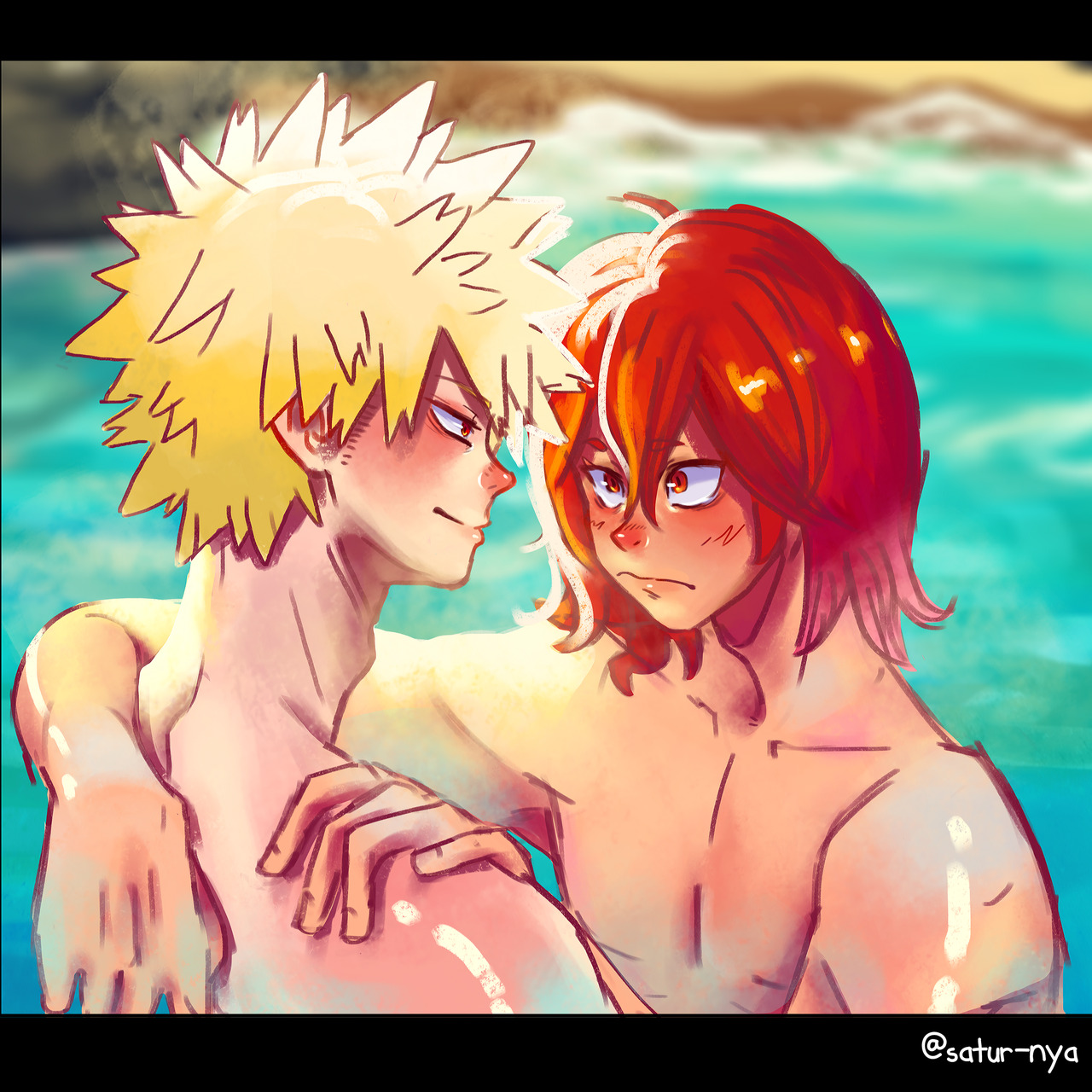 satur-nya:  KiriBaku inspired in The lost continent, by @_cattchi! Kirishima Eijirou