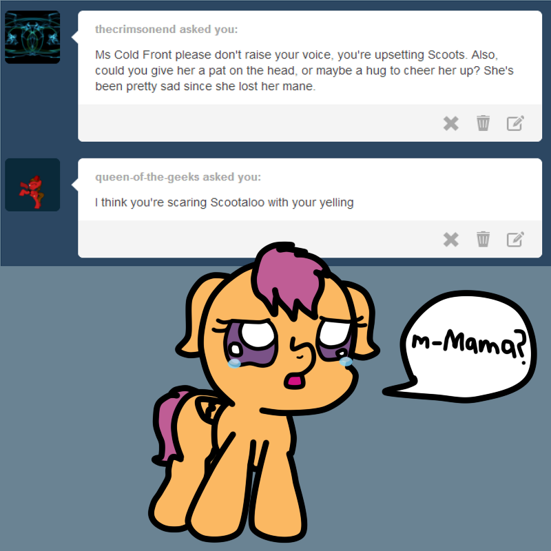 babyscoots:  Cold: w-w-What did she call me? (Questions are OPEN)  OMG! ;w; &lt;3333