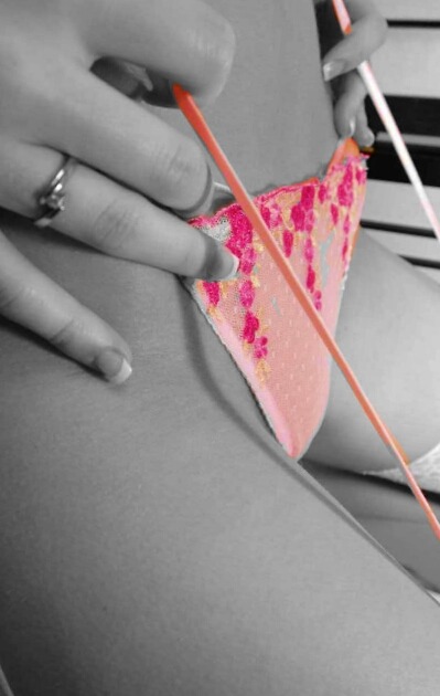 fancycolorart: Pink panties garter