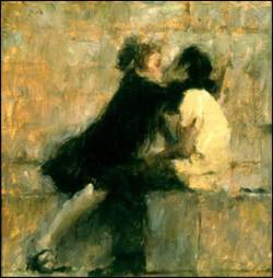 skullofjoy:Ron Hicks - The kiss