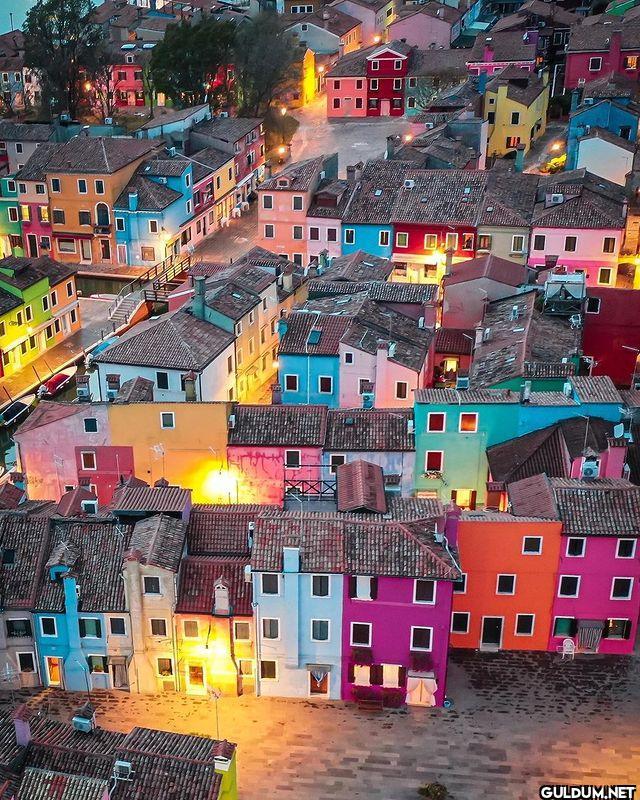 Colourful European houses...