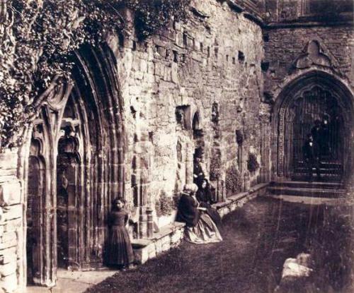 Roger Fenton, The Cloisters, Tintern Abbey. Salt print, 1854