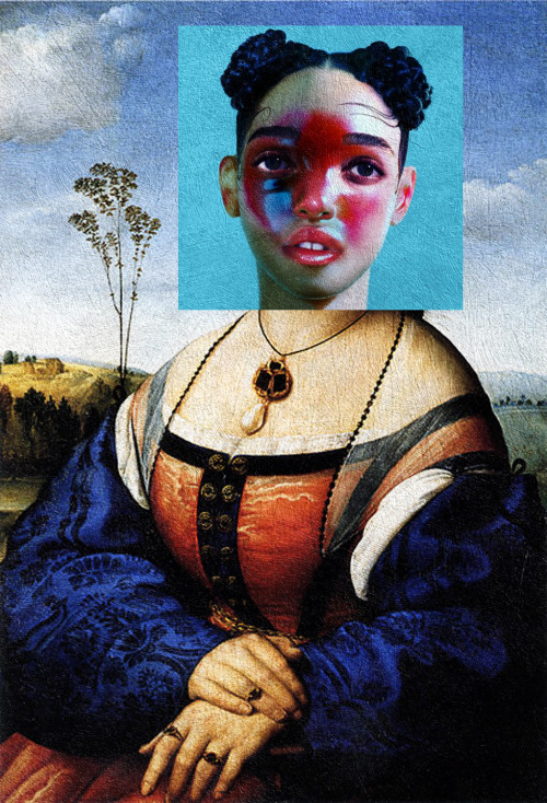 eisenbernard:FKA twigs x ArtLP1 + Portrait of Maddalena Doni by RaphaelEP2 + Young Woman with Roses 