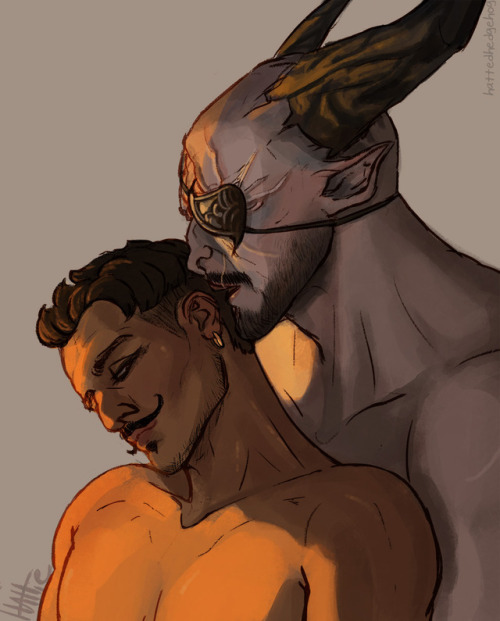 hattedhedgehog: Thought I’d post this one on its own ;) Dorian and Bull set my heart aflutter.