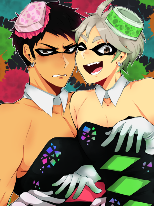 electricprince:people asked for more haikyuu / splatoon crossovers from mebut is this what you reall