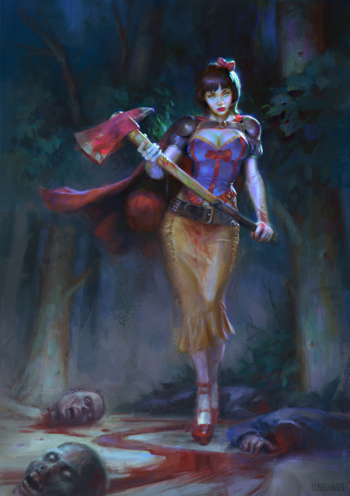  Snow White - Princesses vs Zombies comic coverMarta Nael https://www.artstation.com/artwork/BmBJl