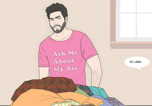 sterekreblogsandart:  Got to love laundry day and that last one clean shirt, am I right? Because I l