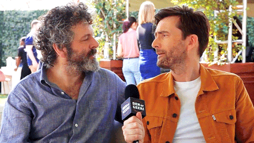 winterfalconx:Michael Sheen and David Tennant gazing adoringly at each other 