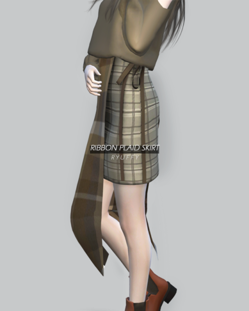 the77sim3: kiru-fav:  simblrryuffy:  [Ryuffy] Ribbon Plaid Skirt Female Clothing Bottom 12 Swatches 