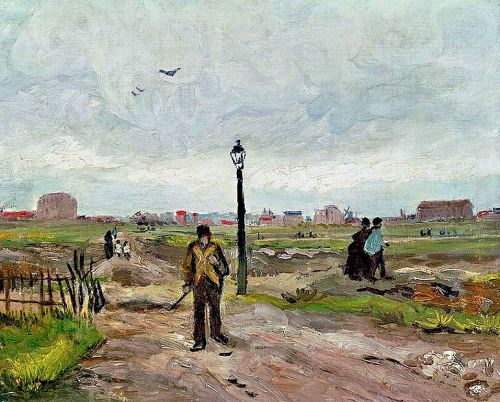 Outskirts of Paris, roads and lanes near Paris  -  Vincent van Gogh 1886-87Post-impressionismOutskir
