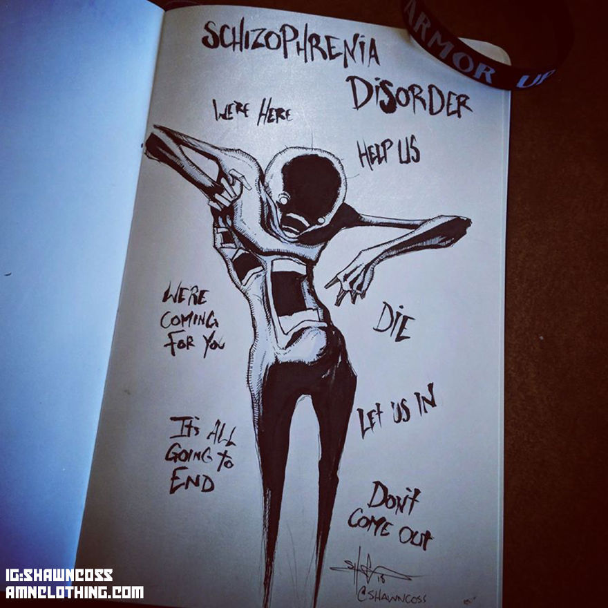 Mental Illness And Disorders Illustrations.