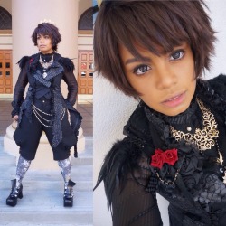 skullita:  First time trying ouji  I look like Sora from kingdom hearts  😂😂😂 Blouse: Chess Story  Vest: H. Naoto  Pants: FanPlusFriend  Shoes: Antaina  Necklace 1 &amp; 2: F21 &amp; Automatic Honey Feather epaulets: AATP  Crown: Voodooodolly