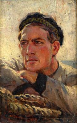Hal-Blog:anselmo Bucci (1887-1955) Italian. Portrait Of A Sailor