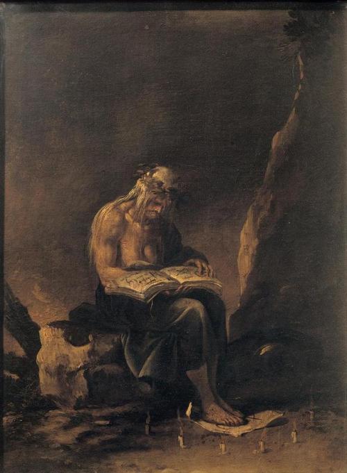 A Witch (1646) by Salvator Rosa (Italy, 1615-1673). Italian Baroque painter, poet & printmaker.