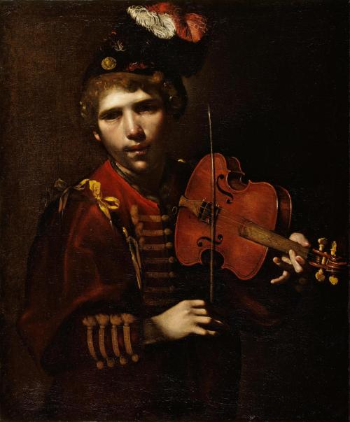 lyghtmylife:  PAOLINI, Pietro [Italian Baroque Era Painter, 1603-1681] Young man Playing Violin nd oil on canvas   